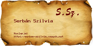 Serbán Szilvia névjegykártya
